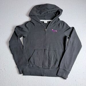 Y2K S Pink Sequin Victoria Secret Hoodie S Black Purple Zip Campus Sweatshirt